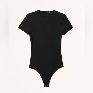 A&f Soft Matte Seamless Tee Bodysuit Black XS